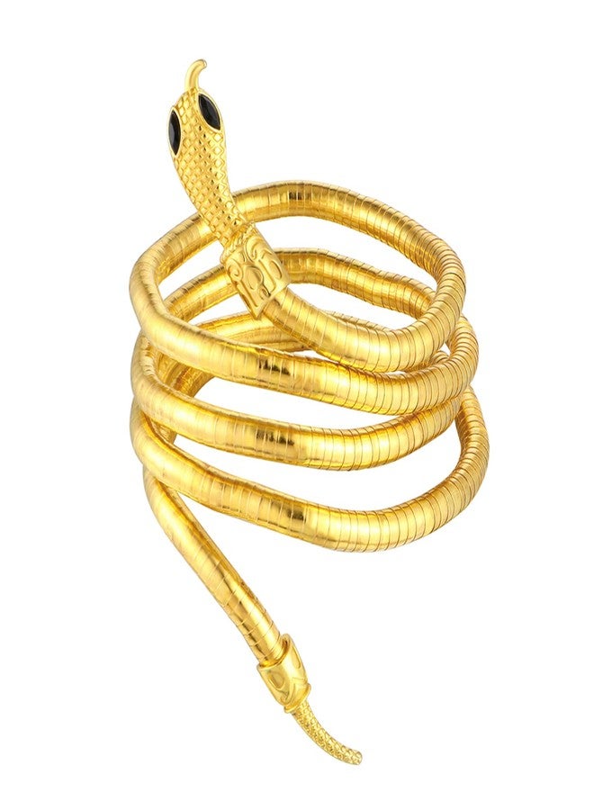 DOLLESS Bendable Snake Necklace for Women Flexible Adjustable Snake Bracelet Choker Halloween Gifts (Gold) - Image 1